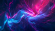 Vivid Swirling Nebula of Pink and Blue Hues