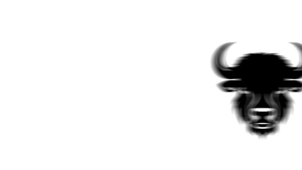 Poster - Animation set, buffalo head. Animations: transparency, zooms, transition top to down, transition left to right, slide up to down, slide left to right