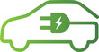 electric car logo charge icon