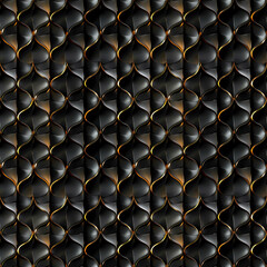 Wall Mural - Modern universal minimalist artistic seamless 3d black and gold pattern