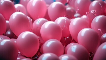 sweet balloons Festive background theme confetti pink banner celebration balloon colours girl girlie sex reveal baby shower air party new year 2024 ribbon ba