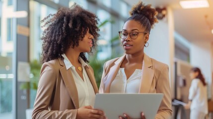 Wall Mural - Professional Women Discussing Work