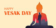 Vesak Day Creative Concept for Card or Banner template