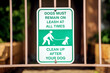 Clean up after your dog, warning sign in Canada