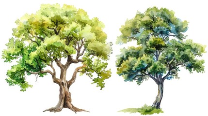 Aufkleber - A simple image of a couple of trees standing together. Suitable for nature or environmental themes