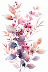 Poster - Beautiful watercolor painting of a bunch of flowers, perfect for various design projects