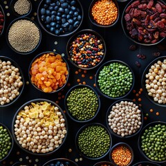 Poster - A mix of different types of beans and peas. Great for food or agriculture concepts
