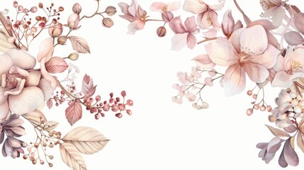 Poster - Beautiful watercolor painting of flowers, perfect for various design projects