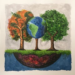 Poster - earth day trees 