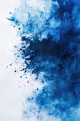 Poster - Vibrant blue powder cloud close up, perfect for dynamic and energetic concepts