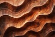 Close-up textured background of brown wavy lines and shades forming a wooden surface in nature. generative ai