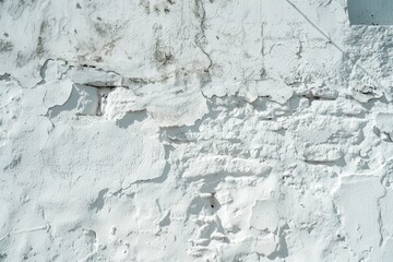 Poster - Close up of a white wall with peeling paint. Suitable for background or texture use