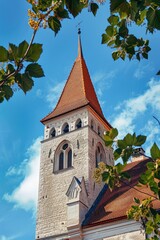 Poster - Iconic clock tower in urban setting, perfect for travel publications