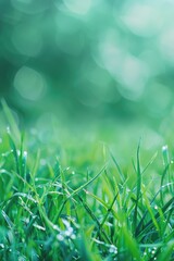 Poster - Close up of grass with dew drops. Perfect for nature backgrounds