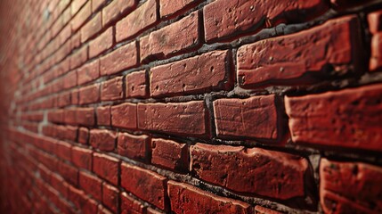Poster - A red brick wall in the image. Suitable for background use