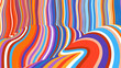 Colorful Striped Wavy Lines Abstract Artwork