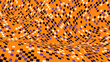 Vibrant Orange Checkerboard Waves Background