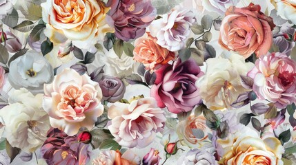 Poster - Colorful flowers displayed on a wall, perfect for home decor
