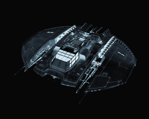 Wall Mural - alien spaceship drone cool view