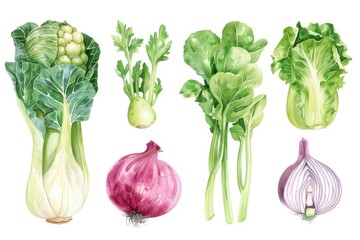 Poster - Fresh assortment of vegetables, perfect for healthy eating concepts