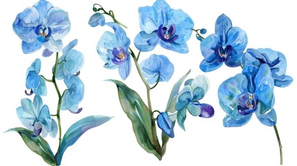 Poster - A beautiful painting of blue flowers, perfect for home decor