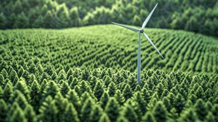 Canvas Print - Concept of passing and enhancing renewable energy, alternative energy sources, green energy, and eco-energy. Eco-business investment.