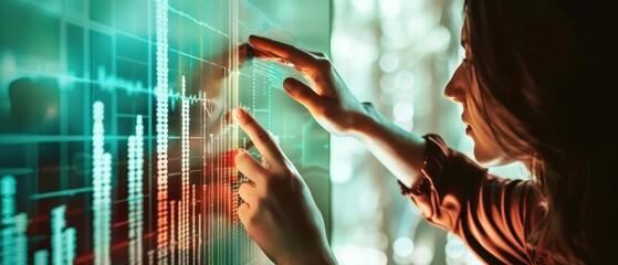 Poster - A study of medical business graphs and data, medical hubs on global networks, businessmen touching and analyzing investment data, financial and banking reports, and healthcare business reports.