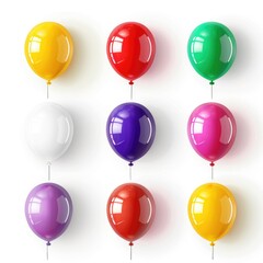 Poster - Bright and cheerful bunch of colorful balloons, perfect for celebrations and parties