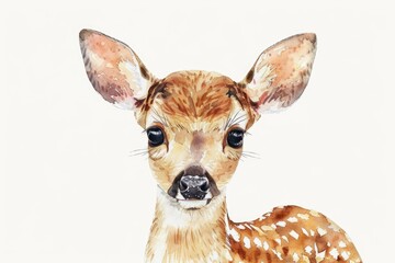 A fawn looking at the camera. Suitable for nature and wildlife themes