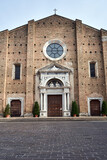 Fototapeta Na drzwi - gothic facade of the Duomo di Santa Maria Annunziata cathedral in the town of Salo on Lake Garda