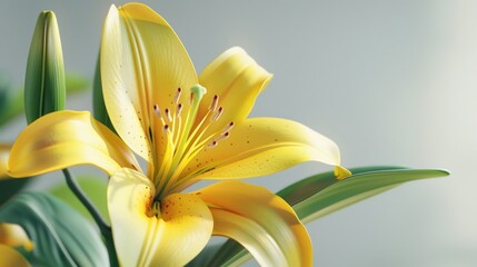 Aufkleber - Close up of a yellow flower in a vase, suitable for home decor or floral design projects