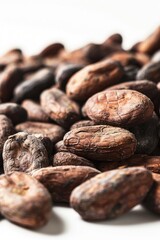 Poster - Fresh pile of cocoa beans, perfect for food and agriculture concepts