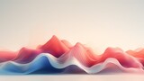 Fototapeta  - 3D sound waves in a soft and minimal aesthetic, modern style