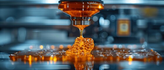 Fototapete - This new generation of 3D printing machine produces a piece of plastic in small spaces. It can be used in offices, homes, and even in small spaces in hotel rooms.