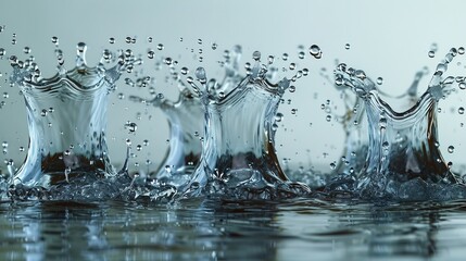 Poster - Collection of splashed water