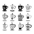© lahiru - Black and white sketch of coffee cups