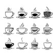 © lahiru - Black and white sketch of coffee cups