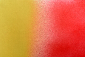 Wall Mural - yellow and red color spray paint gradient on white color paper