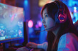 © Patcharaphon - E-Sport gamer, streamer young Asian woman playing online game at home .Cyber sport, esport concept
