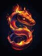 A snake with fire on it's head. A magical creature made of fire.