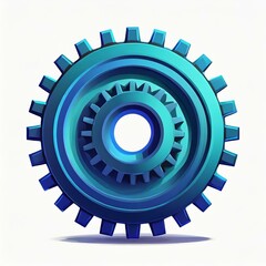 gear icon on blue