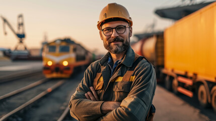 Delivery Worker Portrait at Shipping Port