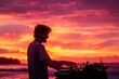 DJ Capturing the Essence of Sunset Beach Vibes