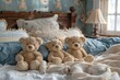 teddy bears in room