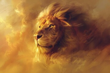 Wall Mural - jesus christ the lion of judah symbolic representation of strength and salvation