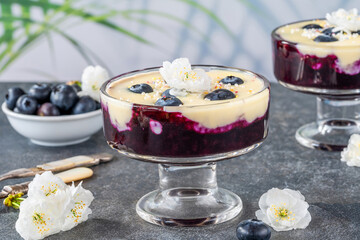 Sticker - Blueberry compote with white chocolate ganache and fresh blueberries