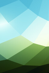 Blue and green shape