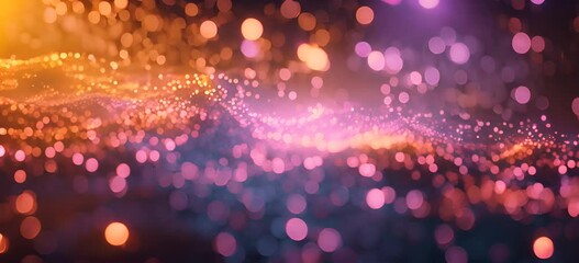 Wall Mural - abstract background with glowing particles wave and lines. 3d rendering of abstract particles in spa