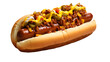 hot dog with mustard with Transparent Background 