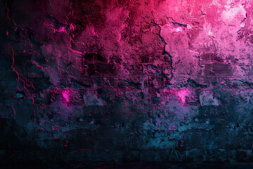 Wall Mural - Mockup wall neon with empty space or copy space, neon